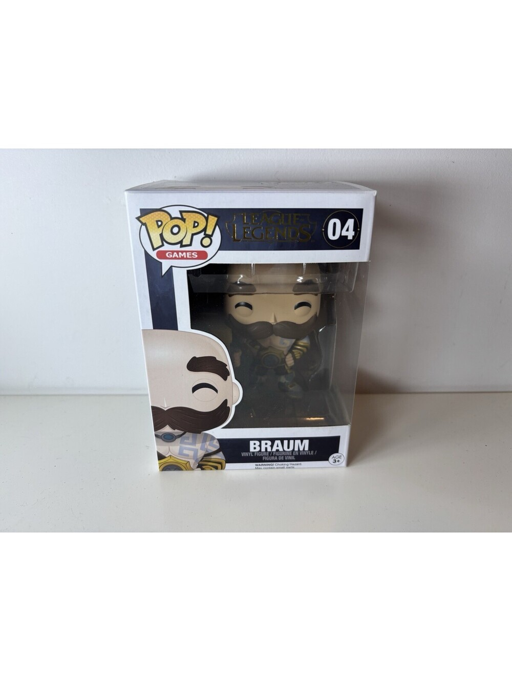 LEAGUE OF LEGENDS BRAUM FIGURE No.04   2016 RIOT GAMES  POP GAMES ORIGINAL BOX
